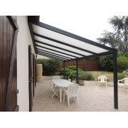 Pergola Aluminium avec pente adossée au mur