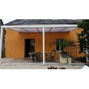 Pergola blanc 7x4 adossée en aluminium