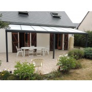 Pergola 8x4 toit polycarbonate opaque