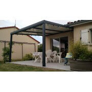 Pergola Alu adossée 7016 gris foncé