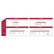 Structure Seule Pergola Toit Plat Aluminium Adossée (pour toiture polycarbonate, panneau sandwich, solaire photovoltaique, verre