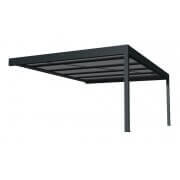 Pergola 6x4 toit plat avec store pour pergola en façade