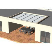 pergola toit plat panneau sandwich entre 4 murs