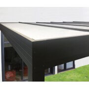 Carport adossé 10x5 toit plat panneau sandwich