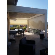 Rideaux motorisés pergola bioclimatique 5m x 4m