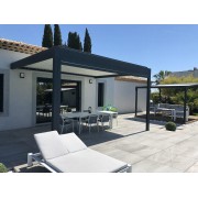 Pergola bioclimatique lames perpendiculaires 5x4