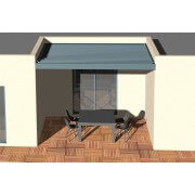 Pergola bioclimatique 4x3 entre 3 murs