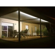 Lumière led coffre avant 2 modules pergola toile enroulable 8x4 