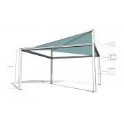 Pergola voile ombrage étanche armature aluminium