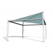 Pergola voile ombrage étanche 4x4 aluminium