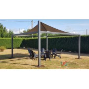 Pergola 5x5 voile ombrage étanche 