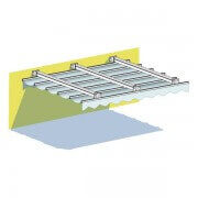 Pergola toile rétractable manuelle micro-perforée entre 2 murs