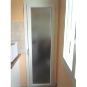 Porte fenêtre PVC vitrage opaque granité 1 vantail 