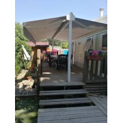 Store double pente manuel terrasse mobilhome