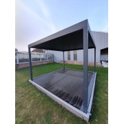 Pergola bioclimatique autoportée RAL 7016