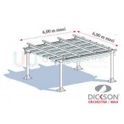 Pergola toile rétractable manuelle 6x6