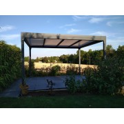 Structure Seule Pergola Toit Plat Aluminium Auto-Portée (pour toiture polycarbonate, panneau sandwich, solaire photovoltaique)