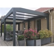 Structure Seule Pergola Toit Plat Aluminium Auto-Portée (pour toiture polycarbonate, panneau sandwich, solaire photovoltaique)