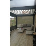 Rideau screen motorisé pour pergola micro-perforé