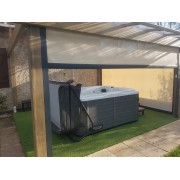 Rideau screen pour pergola bois