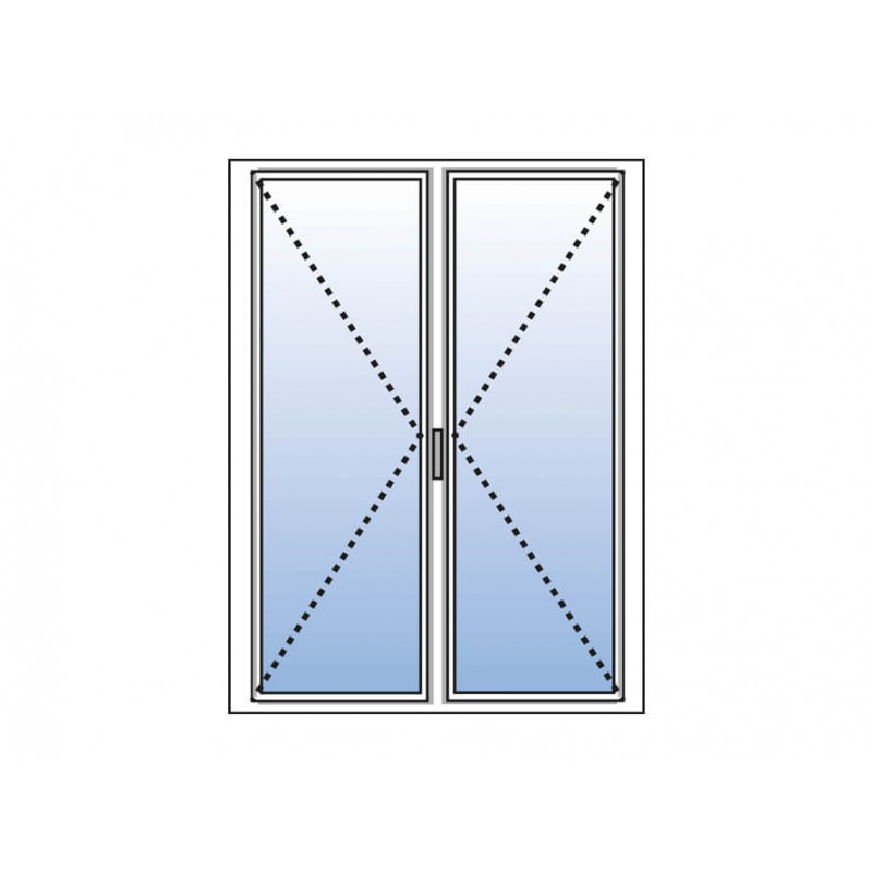 Porte-Fenêtre PVC 2 Vantaux à Rupture de Pont Thermique Sur Mesure