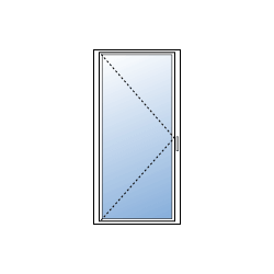 Porte Fenêtre Mixte Bois / Alu 1 Vantail Tirant Gauche Ouvrant à la Française Sur Mesure