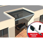 Pergola bioclimatique motorisée entre 3 murs