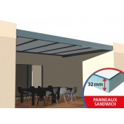 pergola alu entre 3 murs