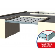 Carport alu entre 3 murs