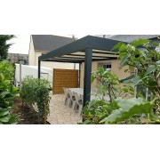 Pergola toit plat panneaux sandwich blanc