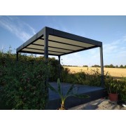 Pergola Aluminium 5x5 toit plat autoportante