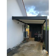 Carport adossé 10x5 toit plat panneau sandwich