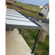 Ecoulement d'eau pergola toit plat 