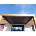 Store de Toit Toile UO Acrylique Extérieur 1 Module Motorisé pour Véranda & Pergola Sur Mesure