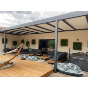 Pergola aluminium adossée 11m