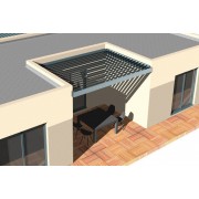 Pergola Bioclimatique S3 Lames Parallèles Entre 3 Murs 