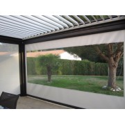 Store transparent motorisé pour pergola