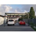 Carport Aluminium Autoporté Toit Plat Panneaux Sandwich Isolant Épaisseur 32mm H3 Abri Voiture & Camping Car Sur Mesure