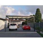 Carport toit plat autoportant pour 2 voitures