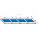 Store de Toit Toile Dickson Acrylique Extérieur 4 Modules Motorisés pour Véranda & Pergola Sur Mesure