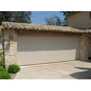 Porte de garage enroulable SOMFY 4x2 beige