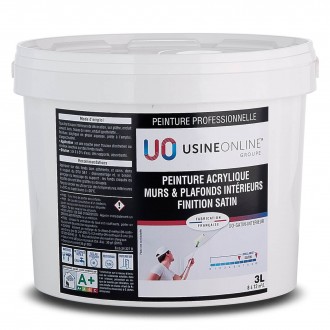 Peinture Acrylique Satin Murs & Plafonds Intérieurs Professionnelle USINE-ONLINE