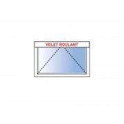 Châssis PVC à souffet avec volet roulant intérieur intégré