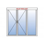 Porte fenêtre PVC 3 vantaux