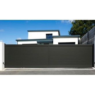 Portail Battant Aluminium Estelle Plein Manuel ou Électrique (Moteur Somfy ou Nice) Sur Mesure