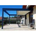 Pergola Rétractable Aluminium Motorisée H4 Adossée Sur Mesure