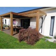 Pergola bois avec store motorisé