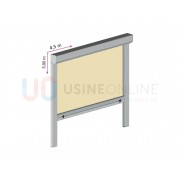 Store screen zip acrylique 4.5m de large