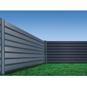 Clôture Aluminium Persiennée Lames 137x20mm CL07 Sans Vis à Vis Extérieur à Sceller Sur Mesure