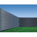 Clôture Aluminium Pleine Lames 150x20mm PB06 Extérieure à Sceller Sur Mesure